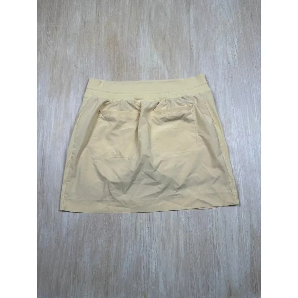 Athleta Brooklyn Butter Yellow Pull On Athletic Tennis Pickleball Skort Skirt 8